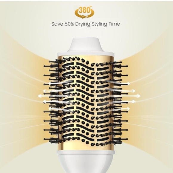 Dual Voltage Hair Dryer Brush, PRITECH Hot Air Brush, Ionic 1000W Blow Dryer - Picture 4 of 7